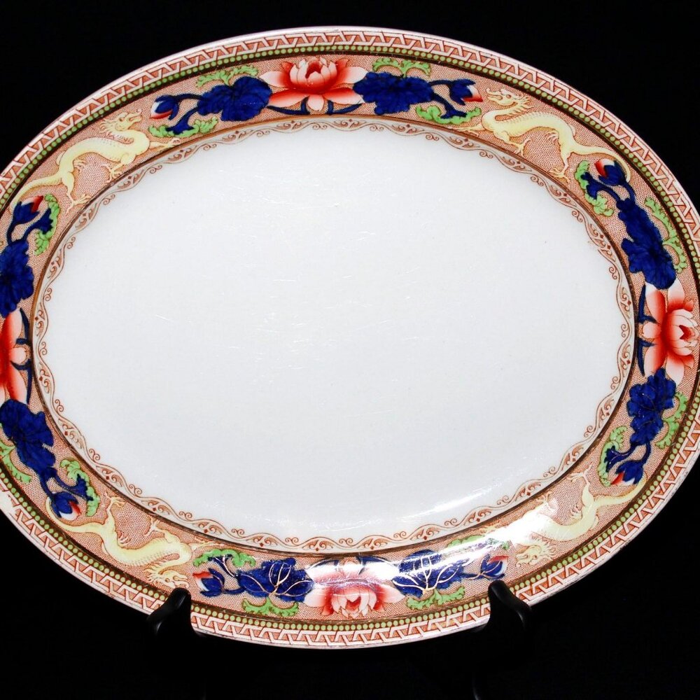 Gorgeous Lotus Platter by Myott & Son | Vintage English Serving Platter